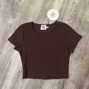 Princess Polly Women's Brown Crop-top